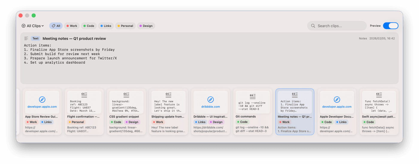 Kopipe キーボード操作のスクリーンショット