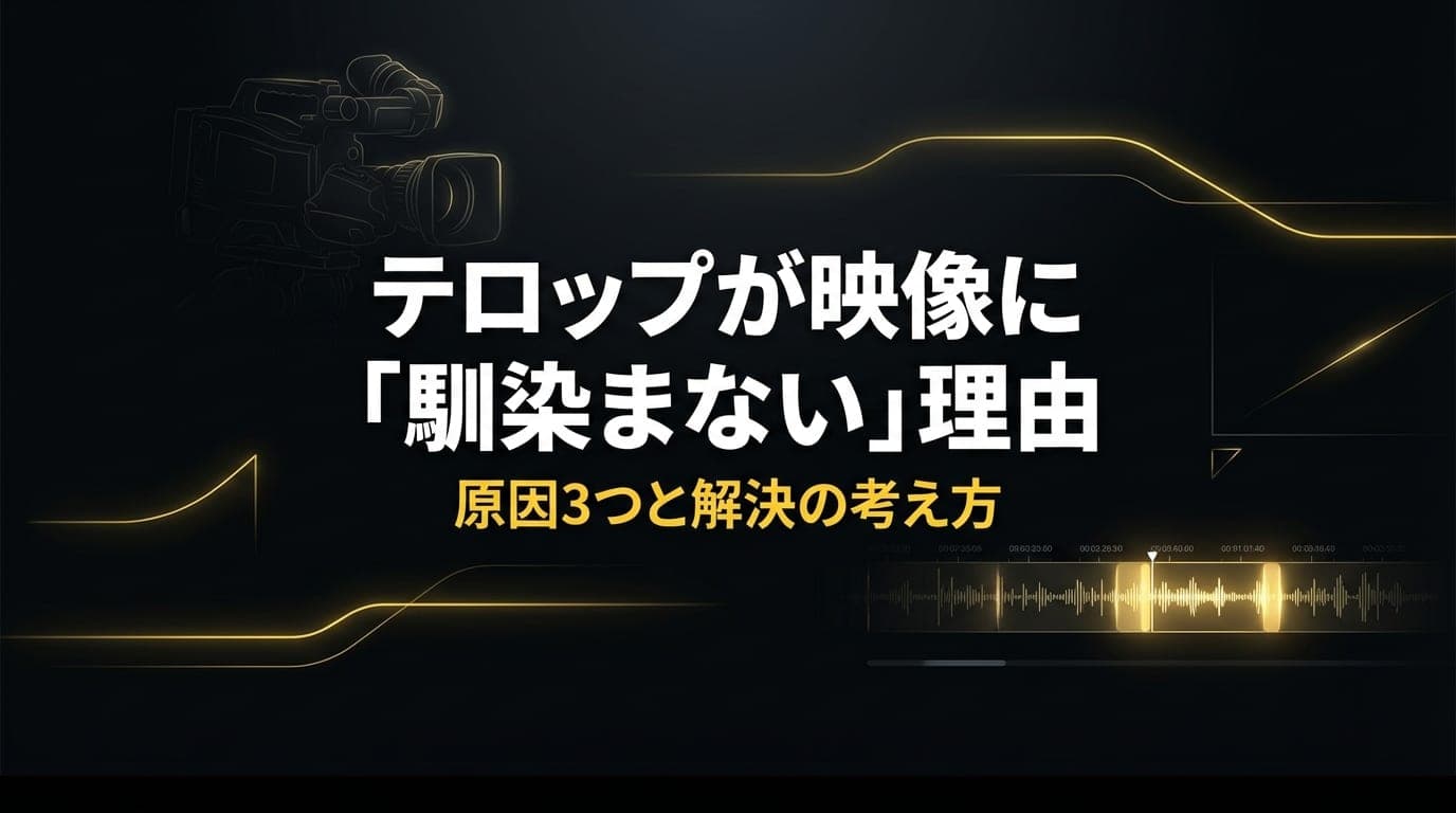 テロップが映像に「馴染まない」理由 OG画像