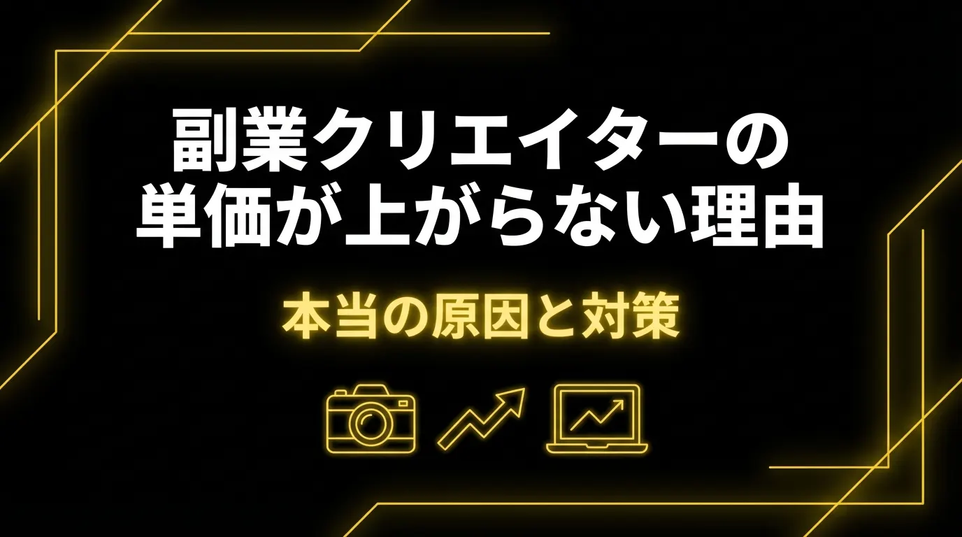 副業クリエイターの単価が上がらない理由 OG画像