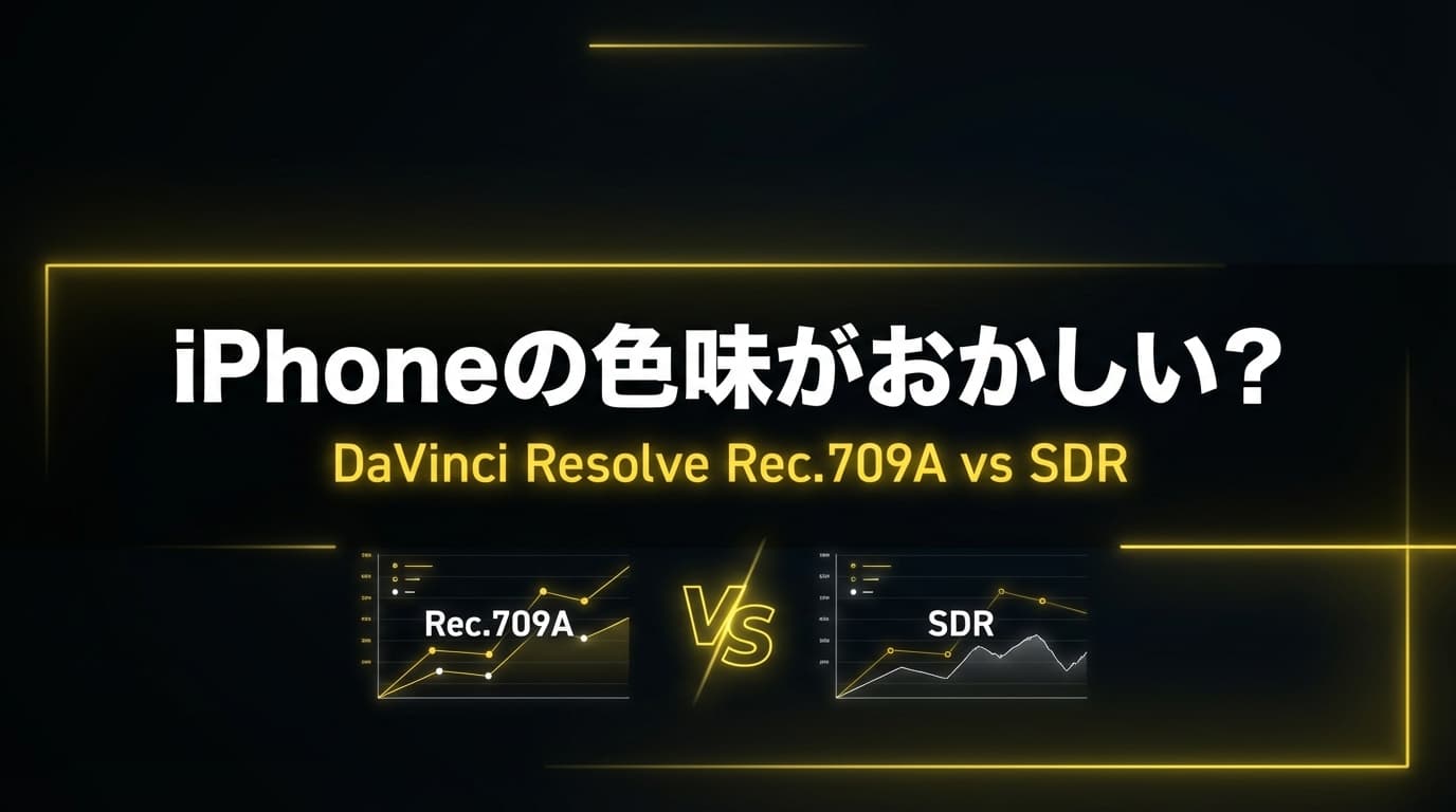 iPhoneの色味がおかしい?DaVinci Resolve Rec.709A vs SDR