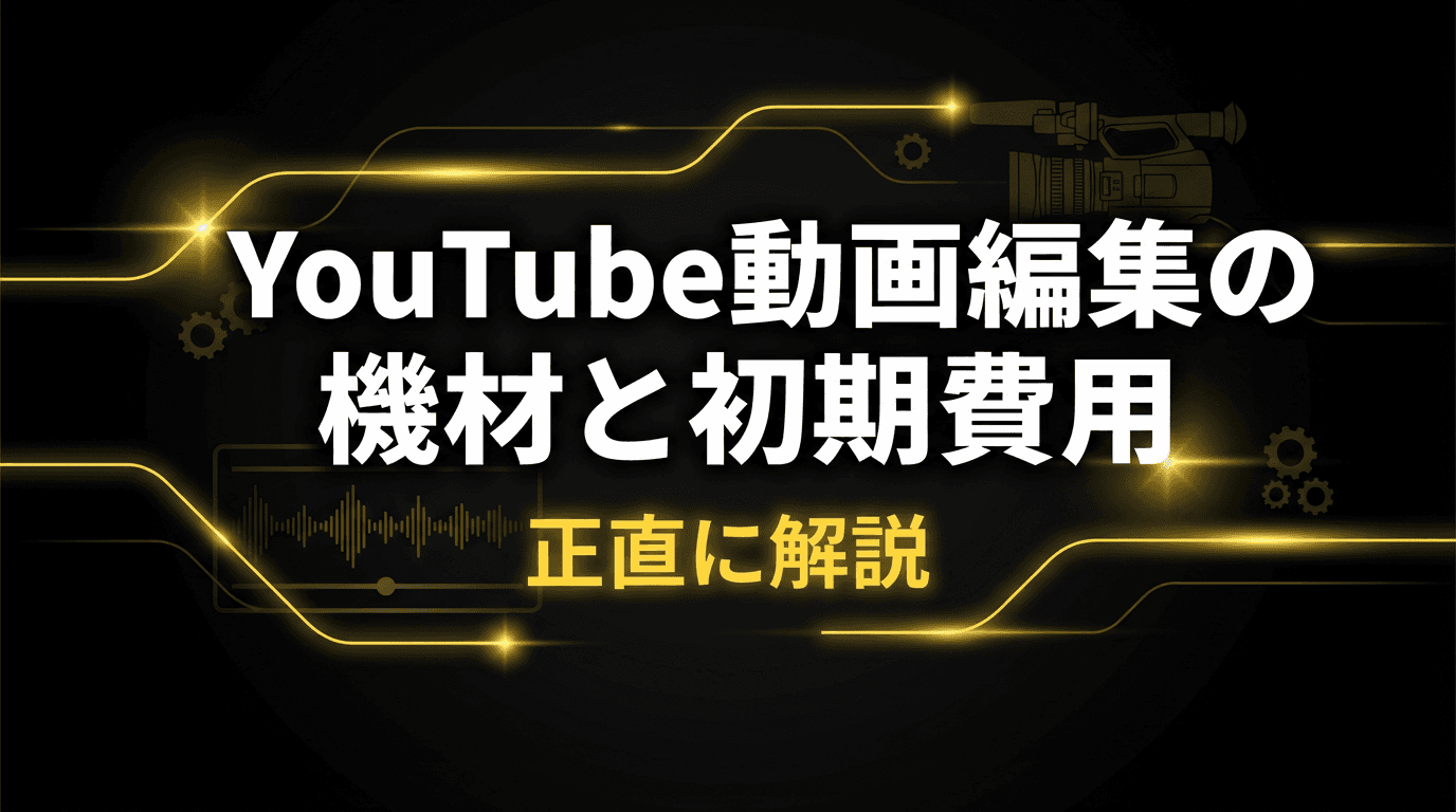 YouTube動画編集に必要な機材と初期費用を正直に解説