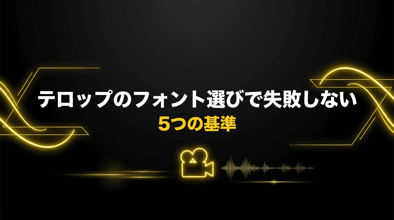 テロップのフォント選びで失敗しないための5つの基準