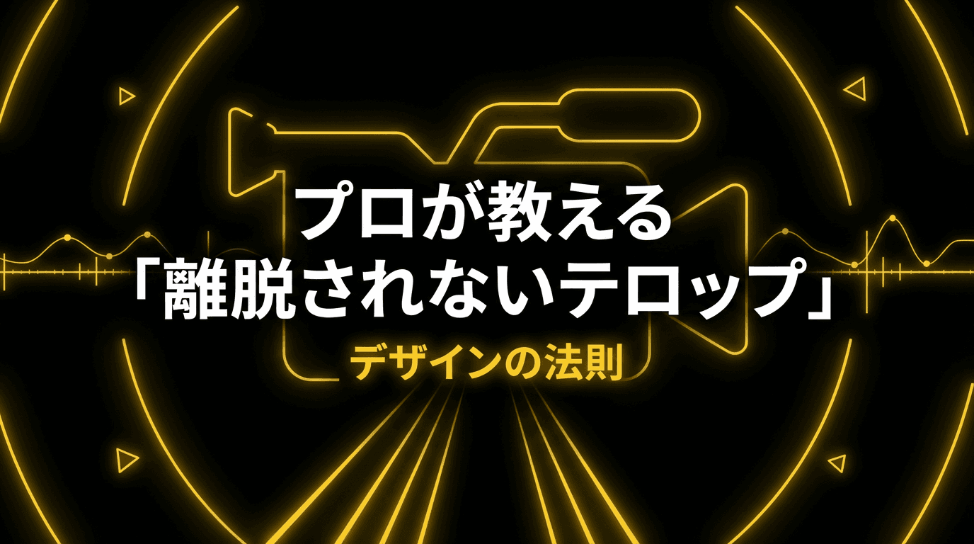 プロが教える「離脱されないテロップ」デザインの法則