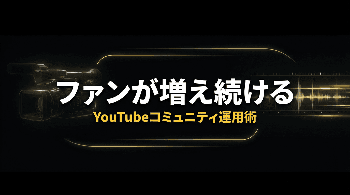 ファンが増え続けるYouTubeコミュニティ運用術【エンゲージメント爆上げ】