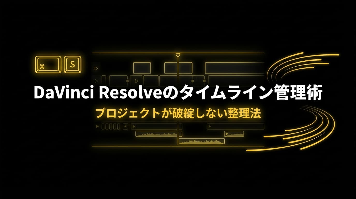 DaVinci Resolveのタイムライン管理術 ── プロジェクトが破綻しない整理法