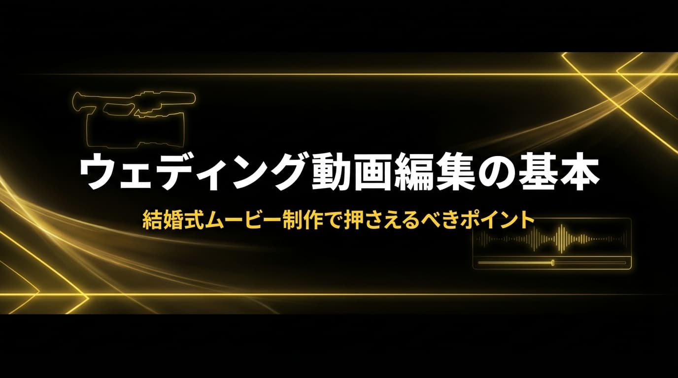 ウェディング動画編集の基本 ── 結婚式ムービー制作で押さえるべきポイント
