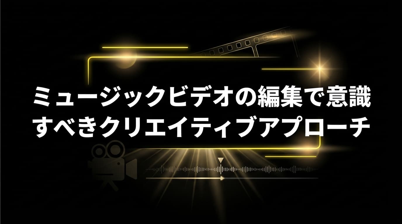 ミュージックビデオの編集で意識すべきクリエイティブアプローチ