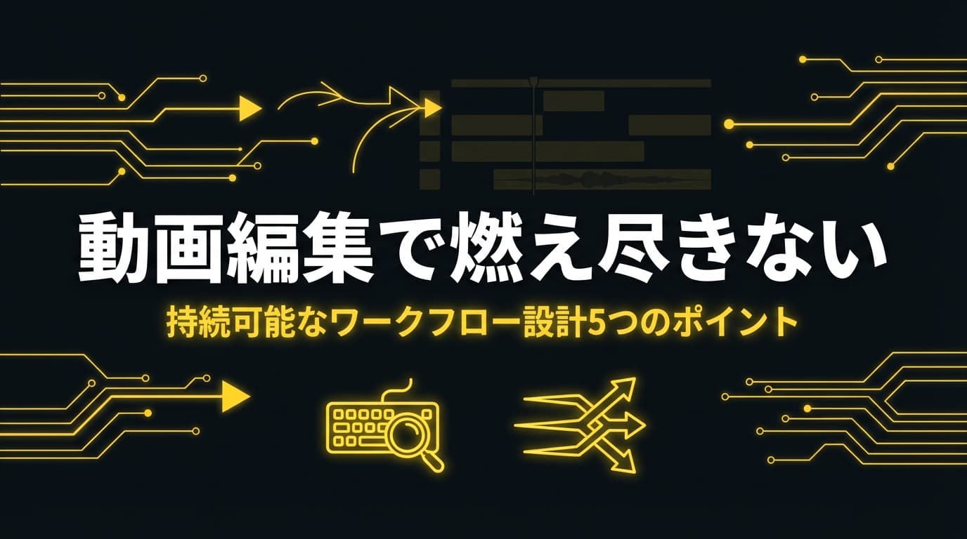 動画編集で燃え尽きない ── 持続可能なワークフロー設計5つのポイント