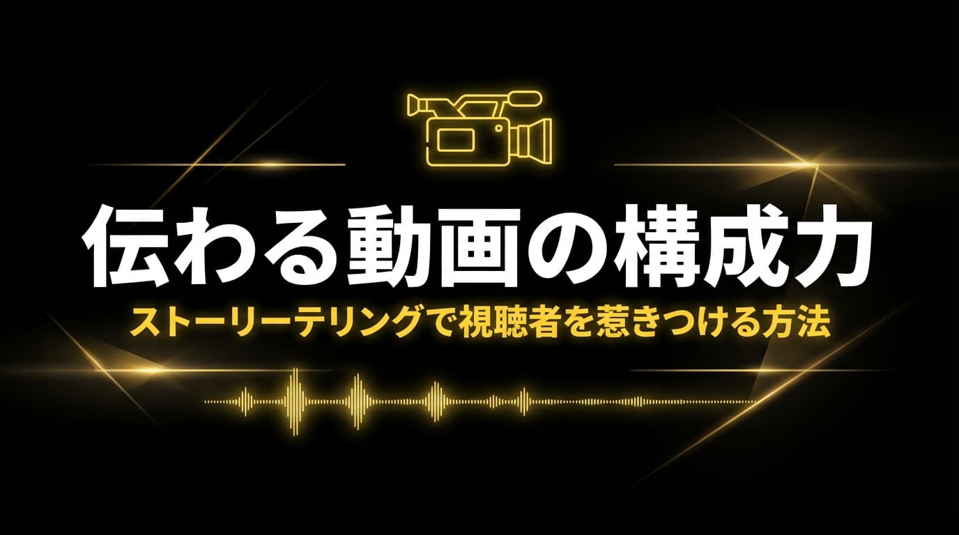 伝わる動画の構成力 ── ストーリーテリングで視聴者を惹きつける方法