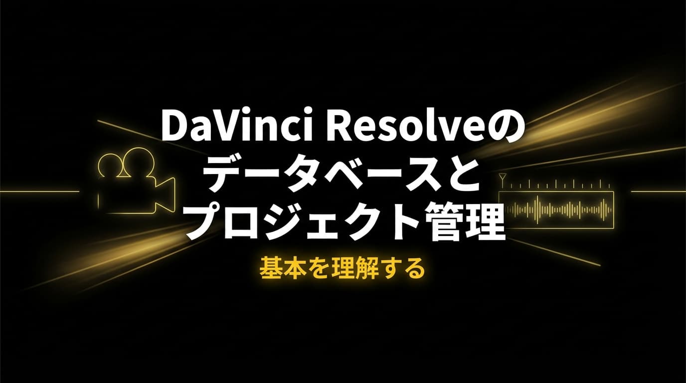 DaVinci Resolveのデータベースとプロジェクト管理の基本を理解する