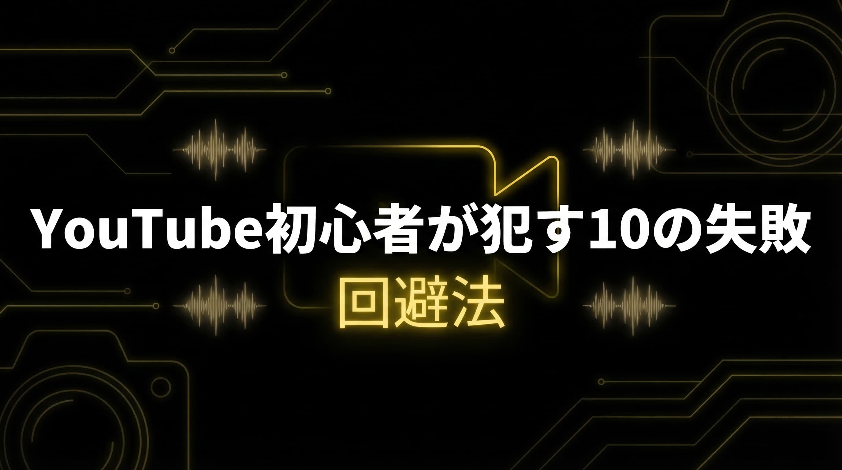 YouTube初心者が犯す10の失敗と回避法|伸びない原因を徹底解説
