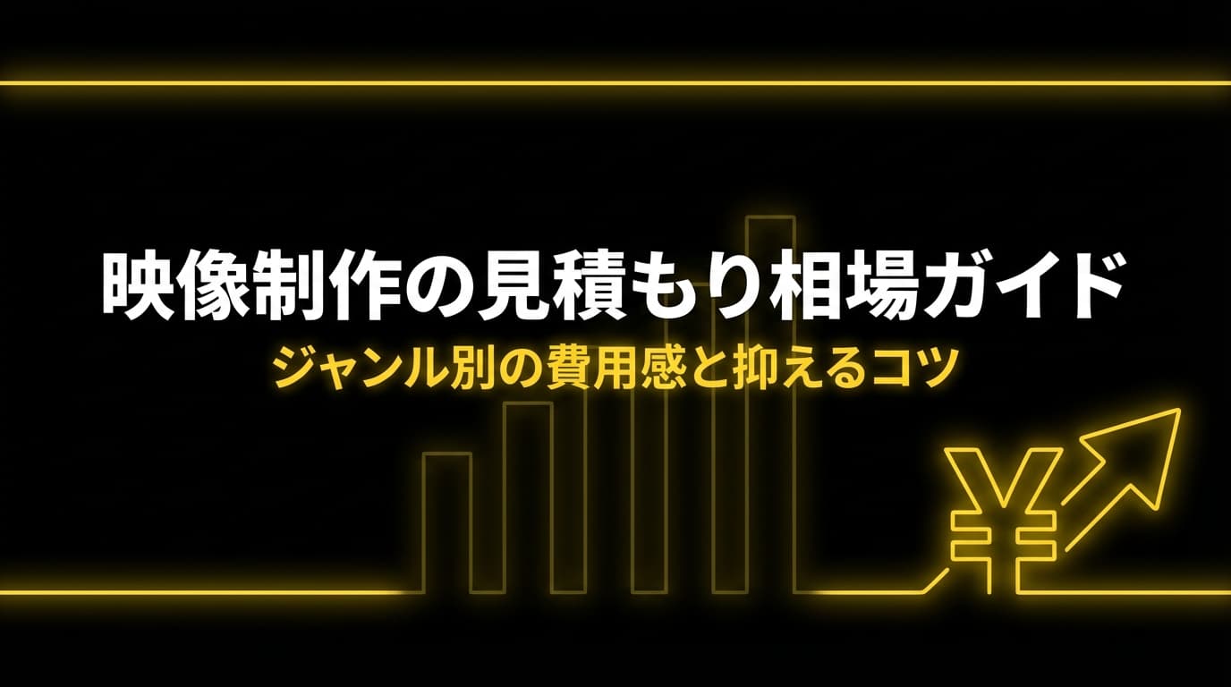 映像制作の単価と相場ガイド|ジャンル別の料金目安と単価アップ戦略