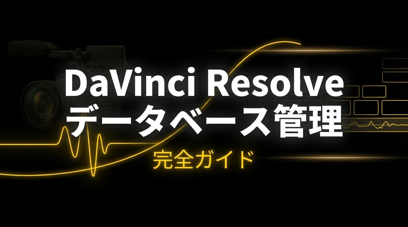 DaVinci Resolve データベース管理 完全ガイド