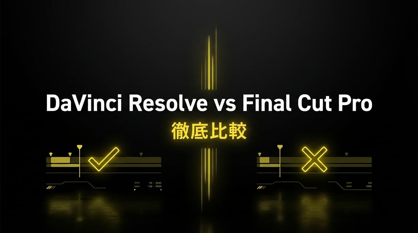 DaVinci Resolve vs Final Cut Pro 徹底比較【2026年版】