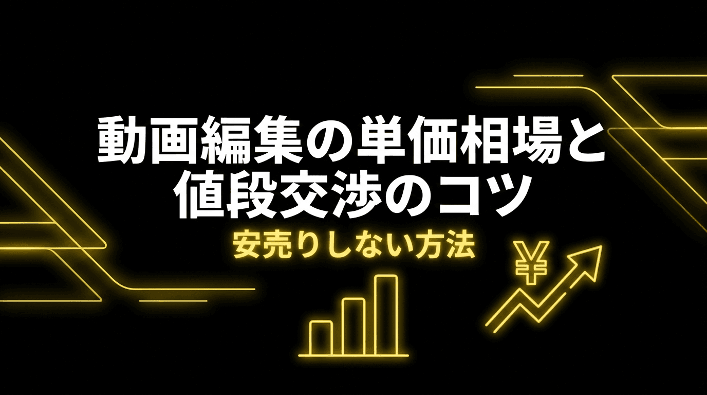 動画編集の単価相場と値段交渉のコツ — 安売りしない方法【2026年版】